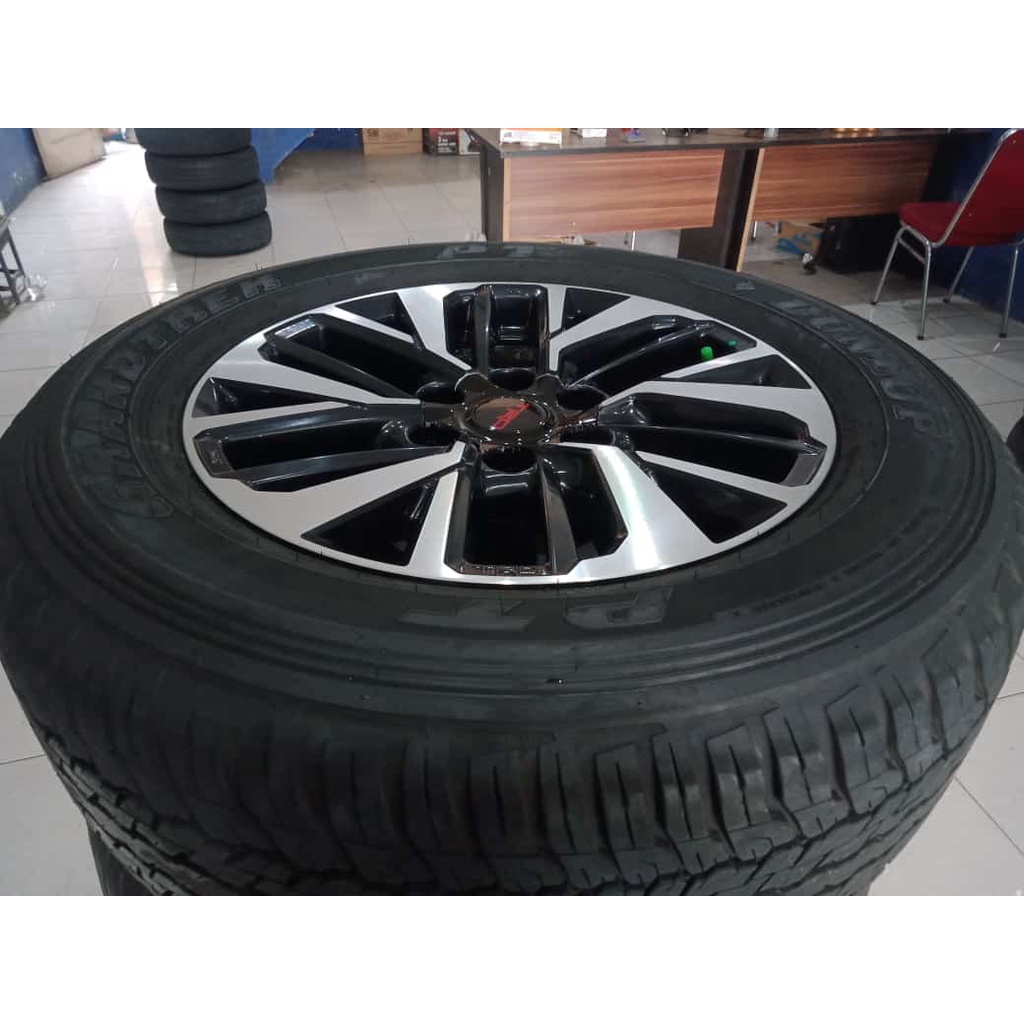 velg mobil bekas untuk mobil fortuner ring 18x7,5 hole 6x139 plus ban 265 60 R18 90%