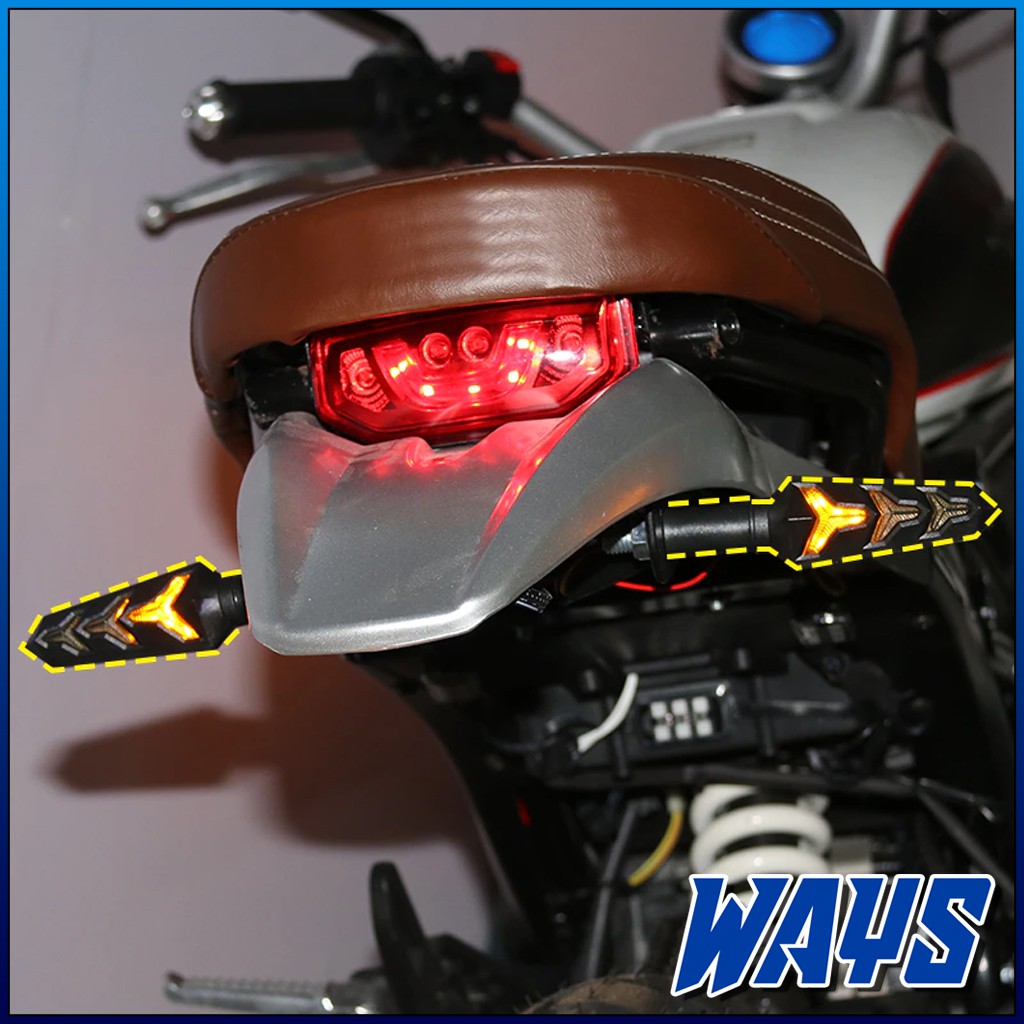 [L244] 2in1 Lampu Sein Sen Senja Panah LED Running Motor Aerox Vario CB150 CBR R15 Vixion Tiger GSX