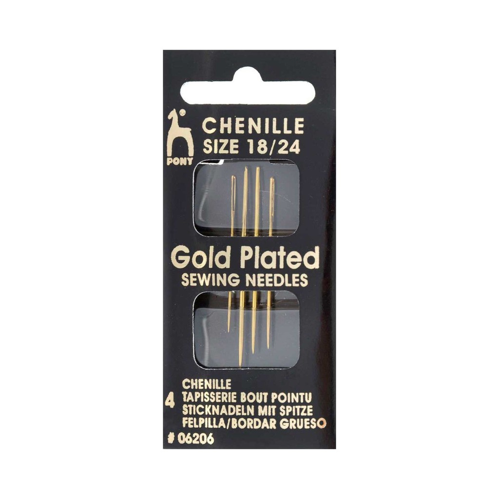 PONY -  Chenille 18-24 Gold Plated Hand Sewing Needle - Jarum Jahit / Jait