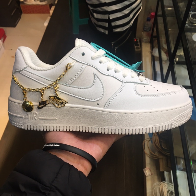 af1 grey white gold