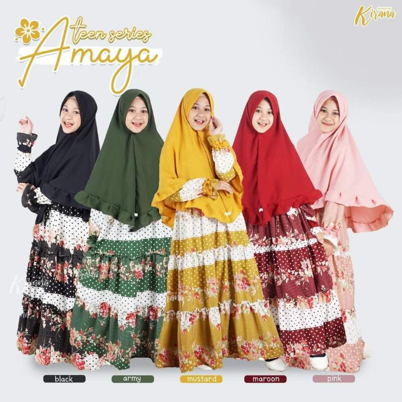 Gamis AMAYA TEEN Series By House Of Kirana Size:9-14th