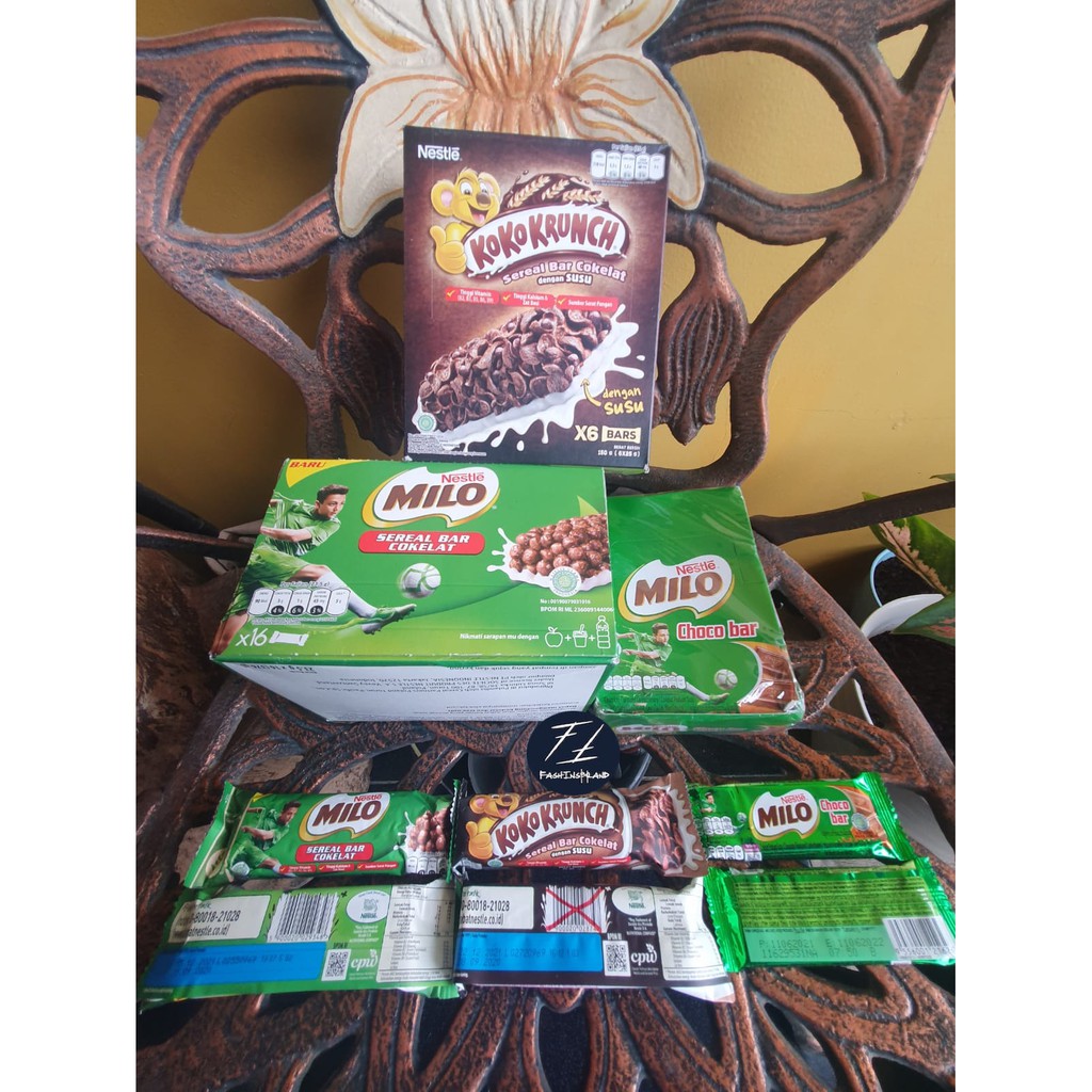 

Nestle MILO Sereal Bar Cokelat 23.5 gram | Nestle Milo Choco Bar 15 gram | Koko Krunch Sereal Bar Cokelat Susu 25 gram Halal MUI Made In POLANDIA ORIGINAL 100% BARU GARANSI UANG KEMBALI