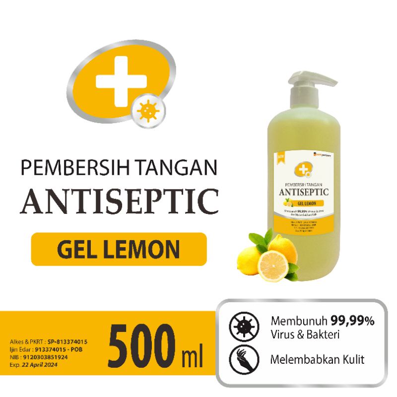 Handsanitizer antiseptic gel pump 500 ml aneka aroma