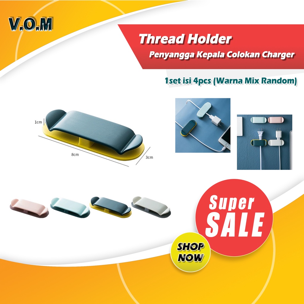 Thread Holder Penyangga Kepala Colokan Charger Dll 1 set isi 4pcs 0720