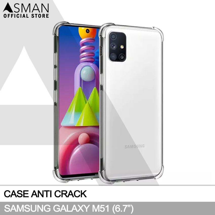 Anti Crack Samsung Galaxy M51 (6.7&quot;) | Softcase Anti Bentur - Clear