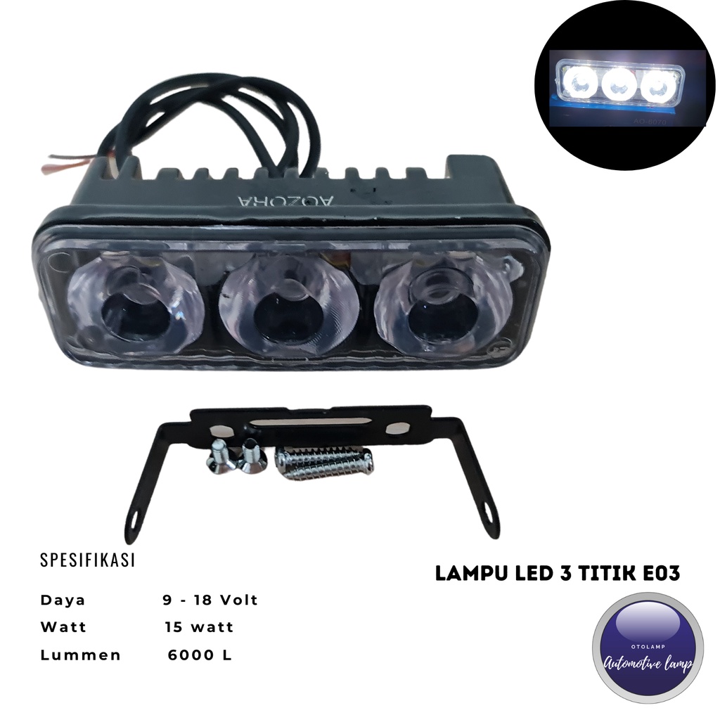 Aozora lampu led 3 titik E03