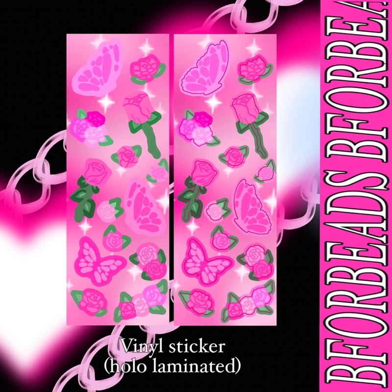 

[BFORBEADS] papillon deco sticker holo