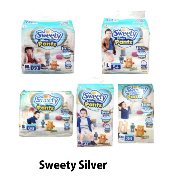 Sweety Silver atau Gold atau Bronze Day Active Pants S, M, L, XL, XXL