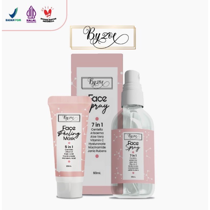 READY STOK Byzoe 5in1 Face Peeling Mask 20ML & 7in1 Face SPRAY 60ml ORIGINAL