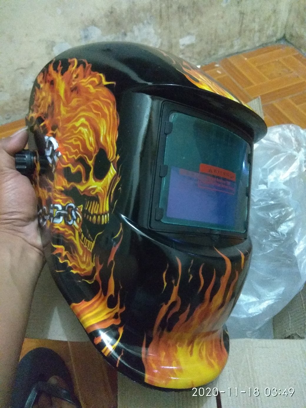 Helm Topeng Las Otomatis Auto Darkening Welding Helmet