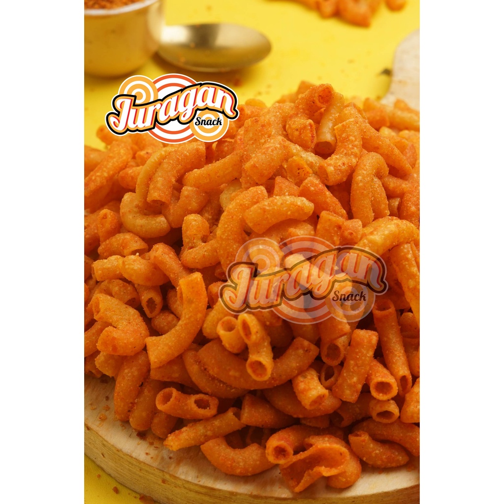 MAKARONI BANTAT PEDAS 125 gram snack kiloan makanan ringan jajanan cemilan camilan pedas asin gurih murah