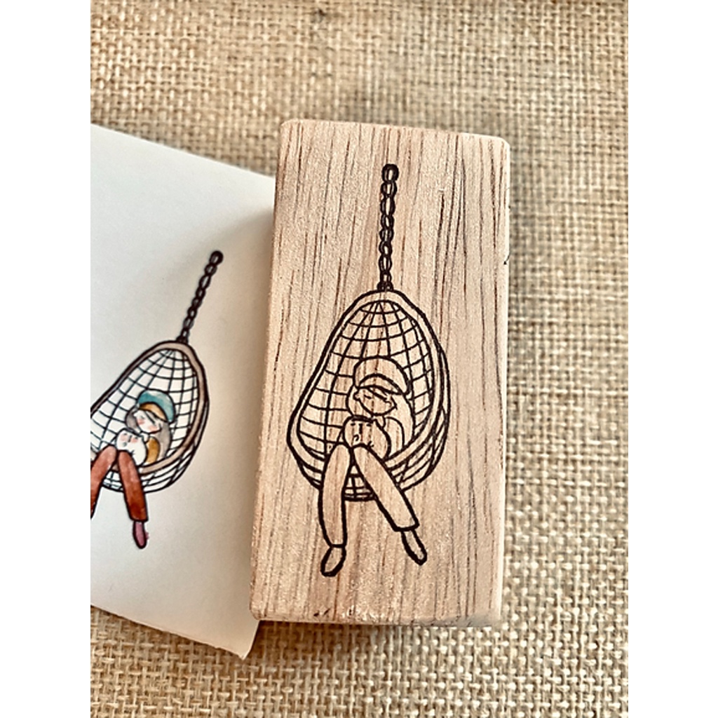 

Catdoo Rubber Stamp - My Favorite Swing Chair