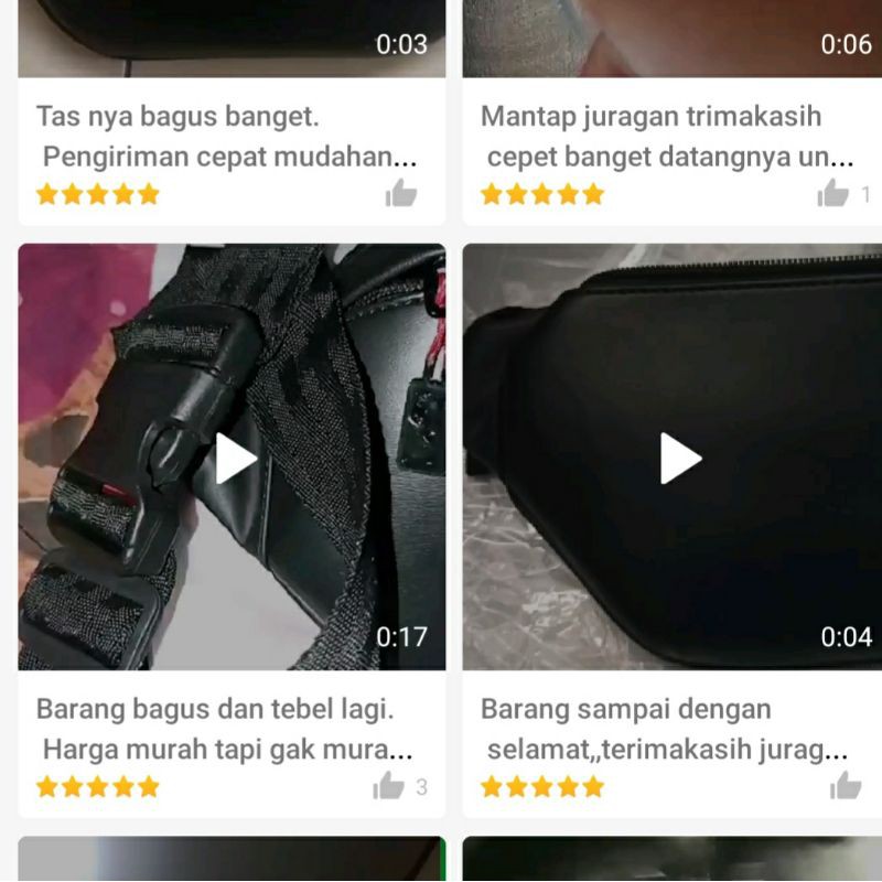 Original DM Tas Waist Bag Pria Tas Selempang Pria kulit  sintetis Tahan Air Hujan Paling Laris