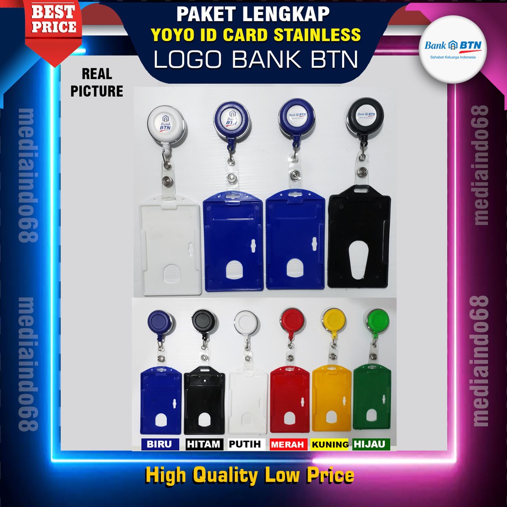 

YOYO GANTUNGAN ID CARD PUTAR STAINLESS-BANK BTN