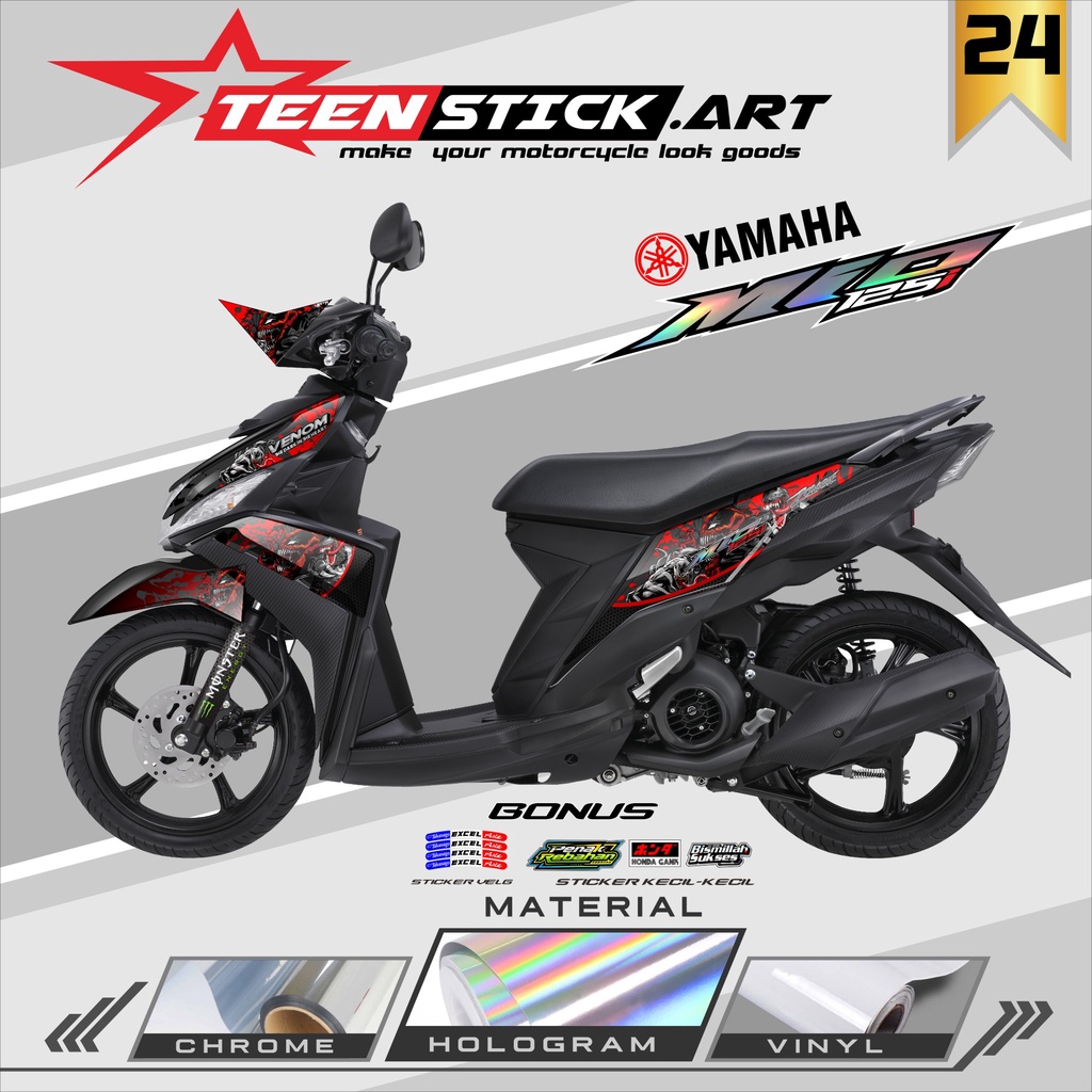 STRIPING MIO M3- STRIPING VARIASI HOLOGRAM YAMAHA MIO M3 2021 VENOM