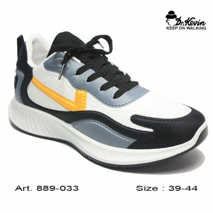 HOLLXMALL [SHOPEE12.12] | DR. KEVIN SEPATU SPORT PRIA MEN SNEAKERS 889-033 - PUTIH/KUNING