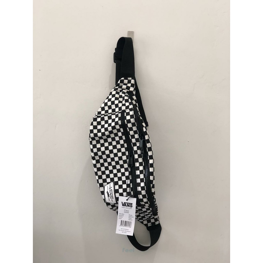 Waistbag Vans Checkerboard Class  Black White / Tas Vans Original