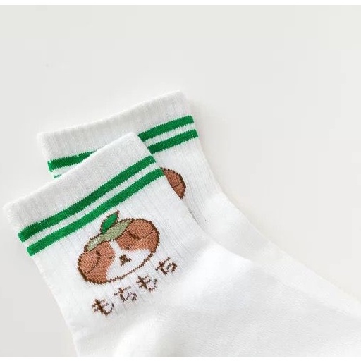 [littlecrab] Kaos Kaki Puppy Japanese Style Kaos Kaki Lucu Gemesh Kaos Kaki Putih Panjang Berkualitas Cute Puppy Women Socks Kaos Kaki Lembut Simple High Quality Colorful Sock Korean Style