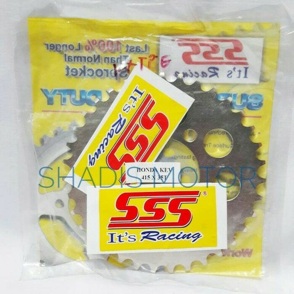 Ger SSS Motor Honda KEV Supra X, Grand, Supra Fit Belakang Ukuran 415 - 35T Gear Motor