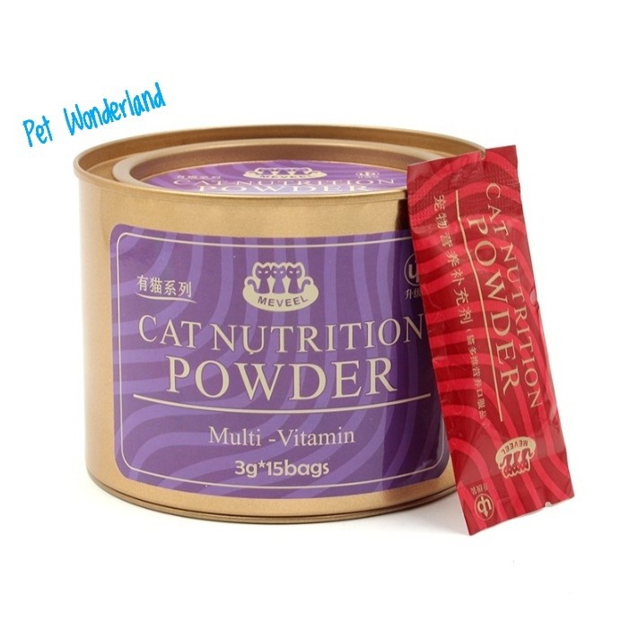 Meveel Multivitamin Cat Powder 45g - Multivitamin Kucing - Supplement Kucing