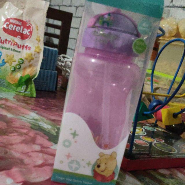 Disney Baby Finger Grip Sports Sipper - Botol Minum Anak - Seri Winne The Pooh