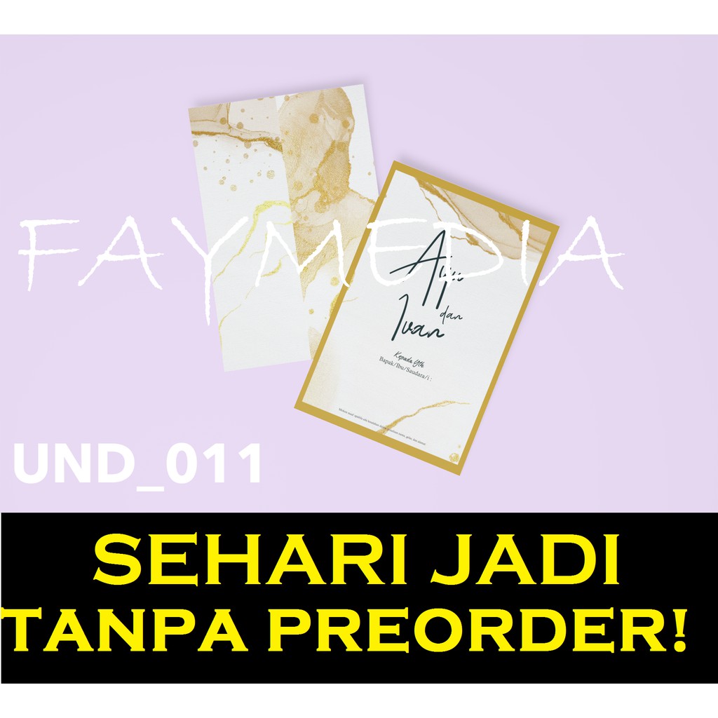 UNDANGAN PERNIKAHAN MURAH UNIK ELEGAN KERTAS JASMINE