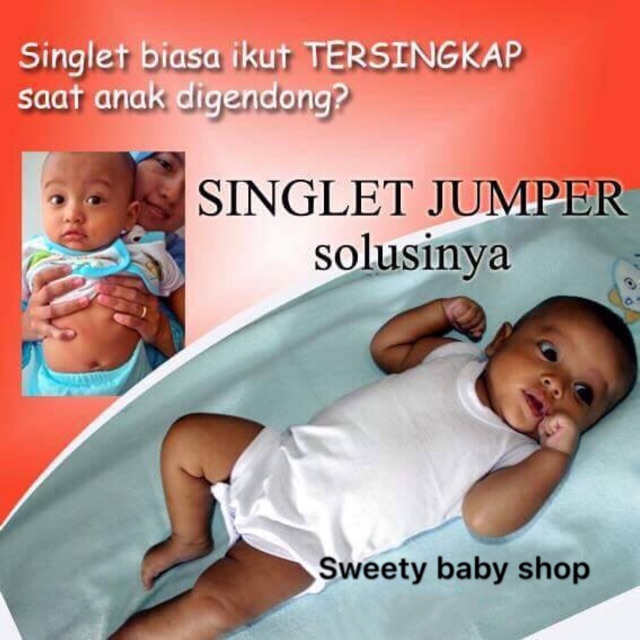 Singlet jumper isi 6 SNI katun 0-2.5th putih polos Katun STRECH serap keringat putih kancing Praktis