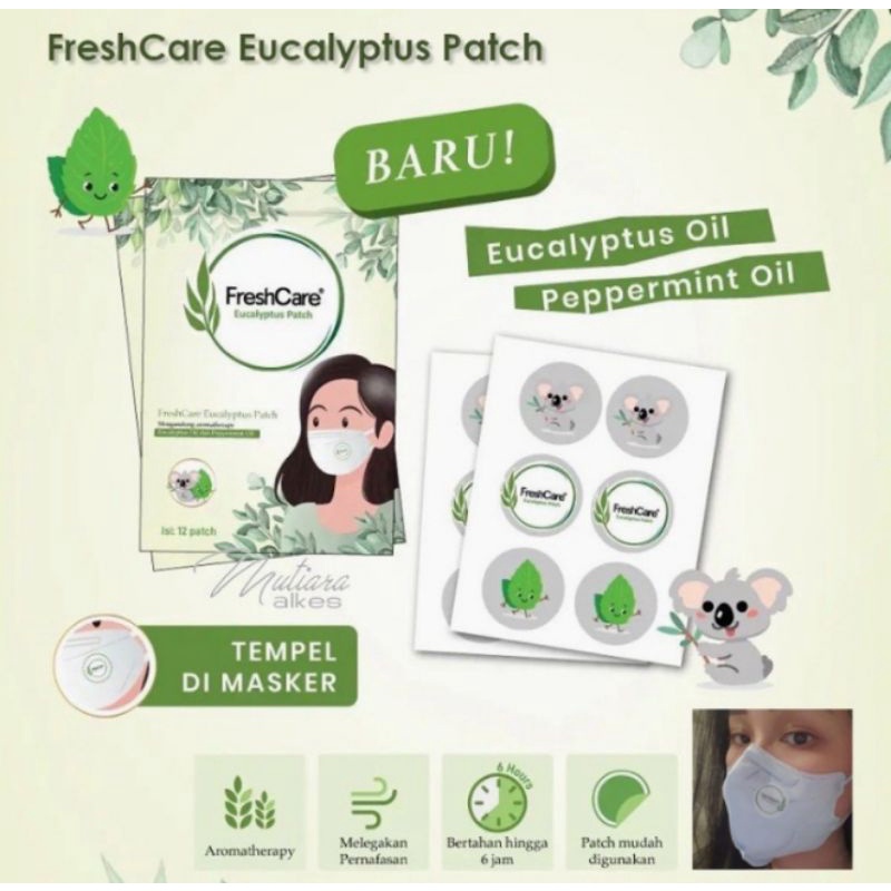 FreshCare Eucalyptus Stiker Viral/FRESHCARE EUCALYPTUS STIKER AKSESORIS/PELEGA MASKER/Stiker Masker 