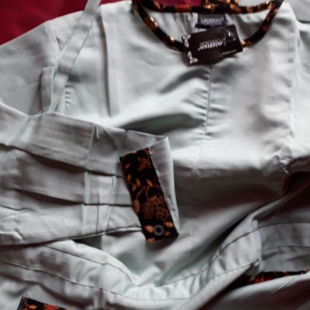 Gamis Syari New Sassy Batik Mint By Michan