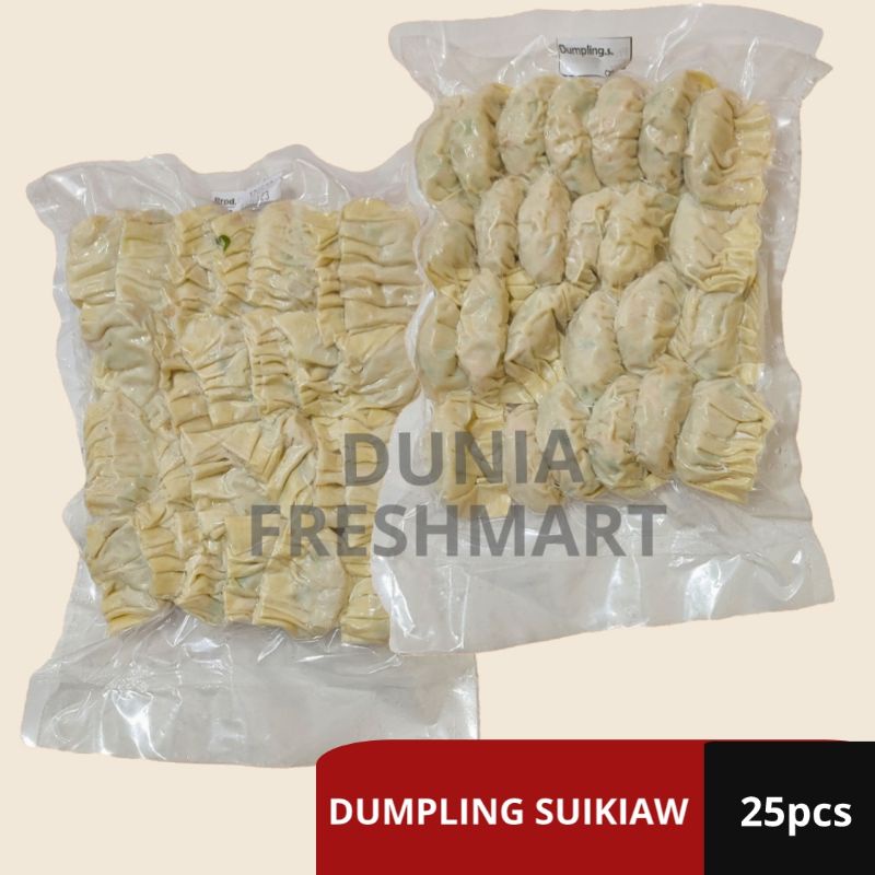 

DUMPLING SUIKIAW ISI 25PCS SUIKIAW ISI AYAM DAN UDANG HALAL GYOZA SUIKIAW PANGSIT FROZEN BISA KUKUS,GORENG, REBUS