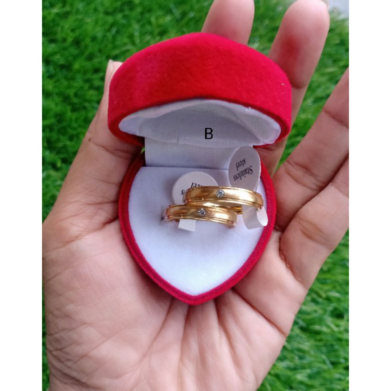 BISA COD Cincin  Couple Titanium Anti Karat A0004