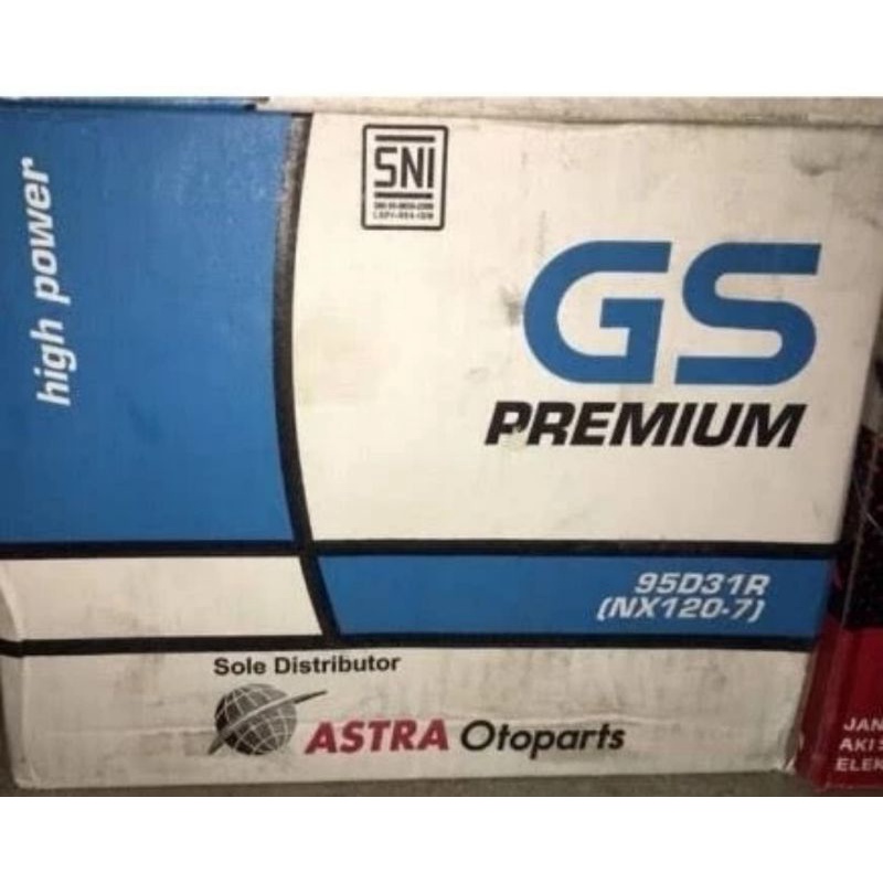 AKI BATERAI BASAH GS ASTRA PREMIUM 95D31R/NX120-7R FORD RANGER KIJANG