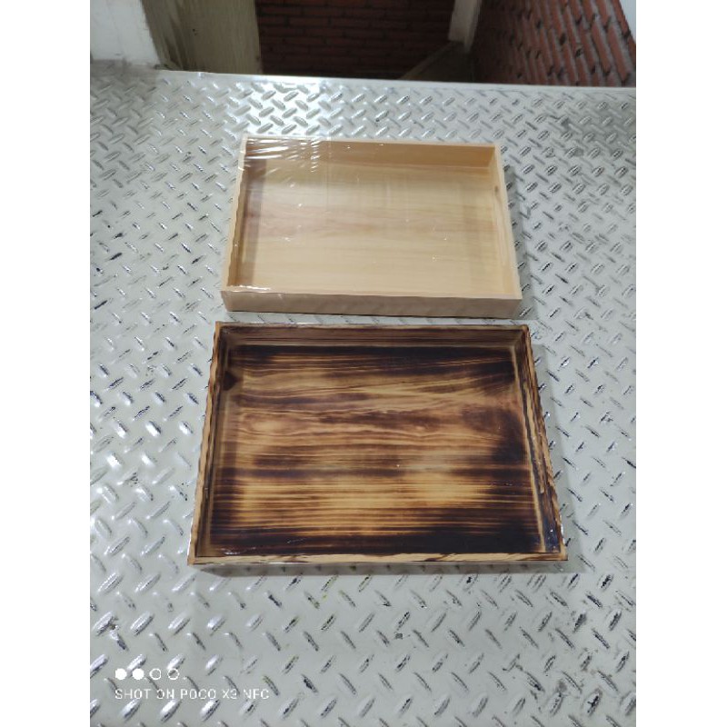 Nampan Kayu / Baki Kayu / Tray Kayu Pinus 40 x 30 x 5