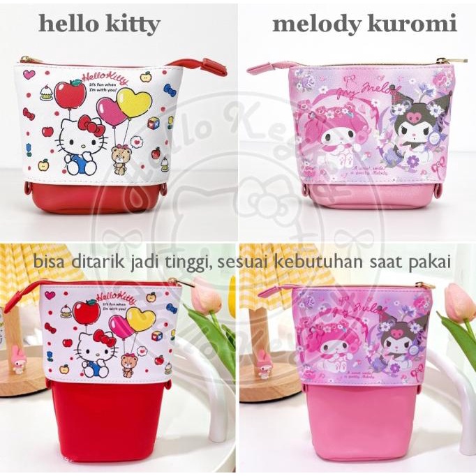 

Ready Dompet Alat Make Up Kosmetik Tempat Pencil Tarik Hello Kitty Melody