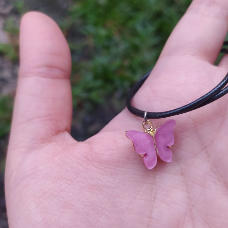 BUTTERFLY BRACELET/ GELANG KUPU-KUPU BESTIE PERSAHABATAN LUCU / UNIK / KEREN / MURAH-STYLE 1 PINK