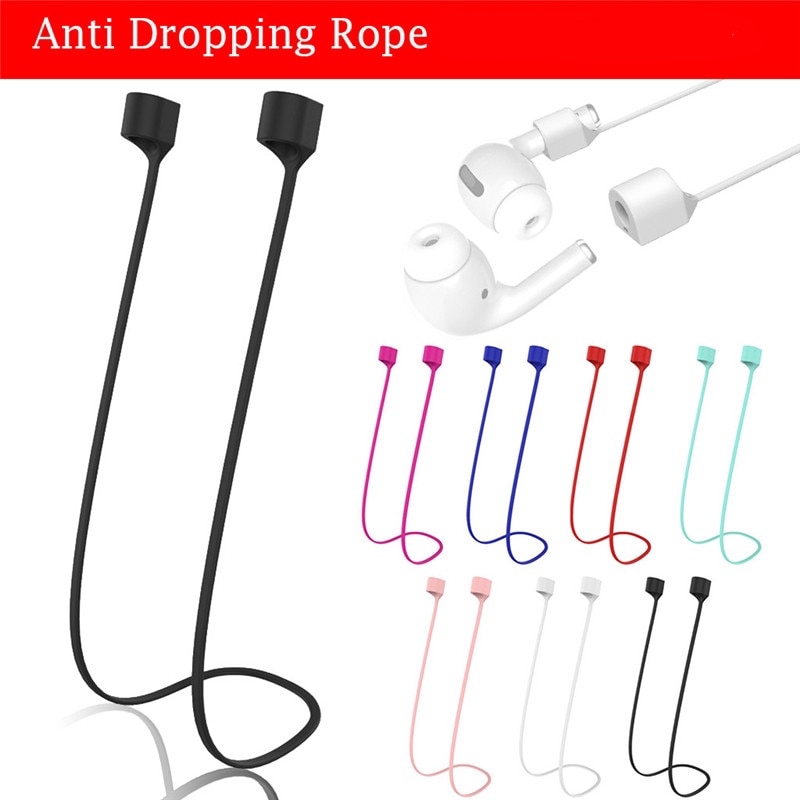 Strap Leher Bahan Silikon Lembut Anti Hilang Untuk Earphone