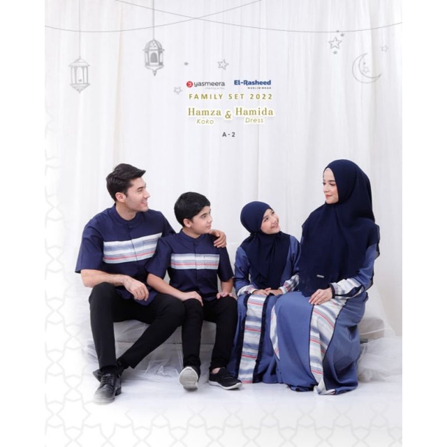 YASMEERA HAMIDA NIAGARA BLUE DRESS DEWASA DAN ANAK SARIMBIT 2022