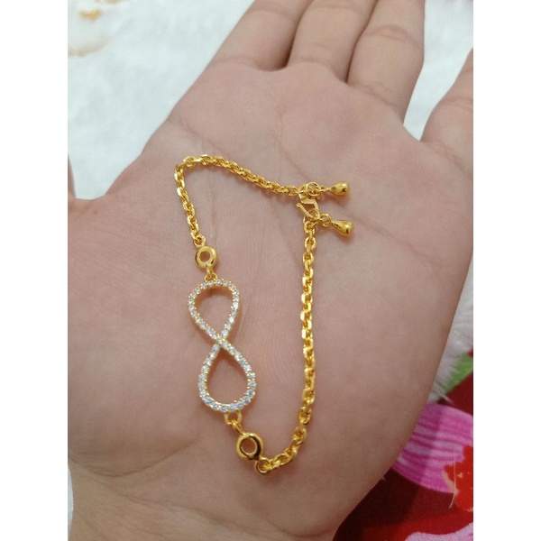 GELANG RANTAI DEWASA PERAK 925 LAPIS MAS 24K