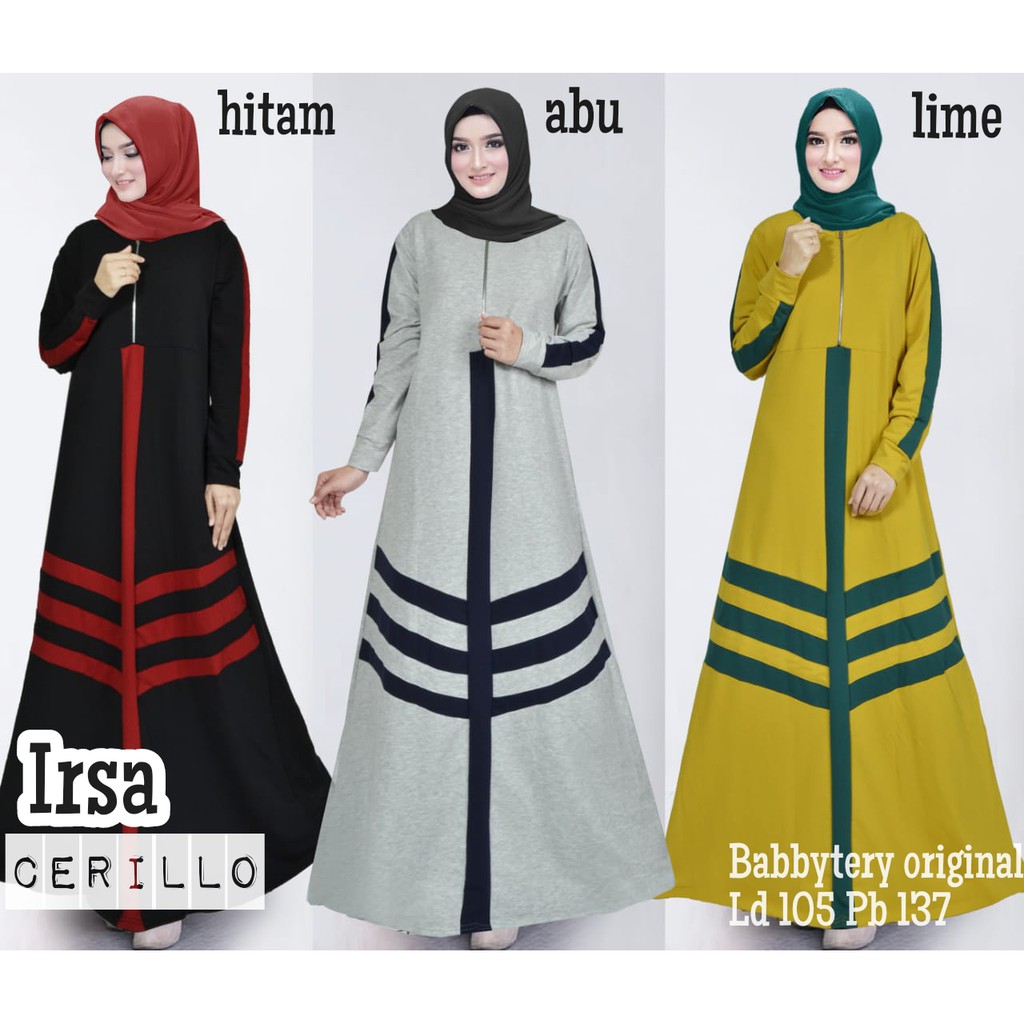 Gamis Syari Fashion Muslim Dress Muslim Irsa By Cerillo