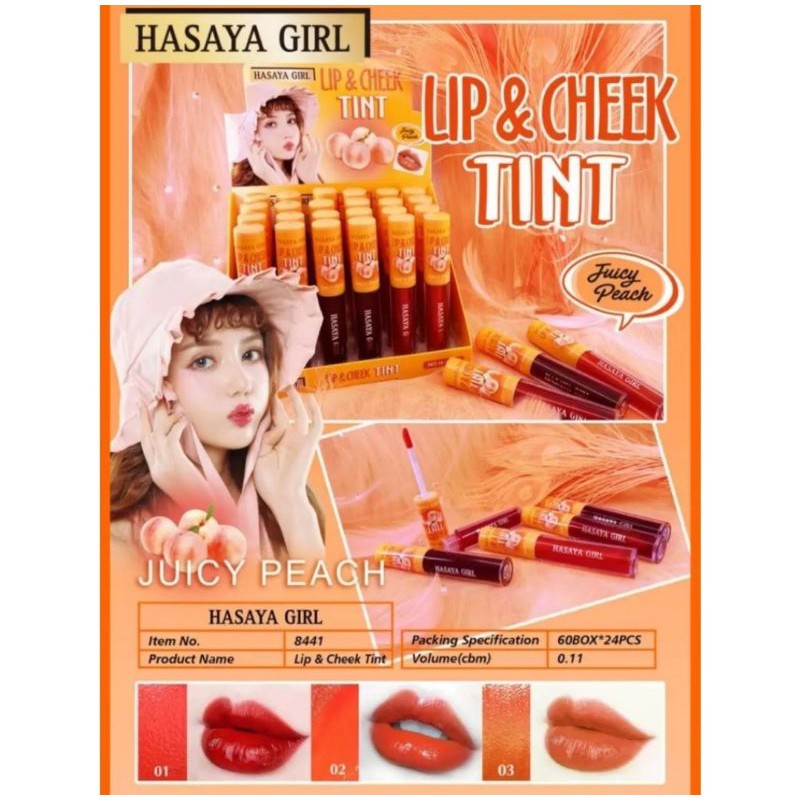 HASAYA PEACH PANJANG LIP &amp; CHEEK TINT / LIPTINT PEACH H-8441