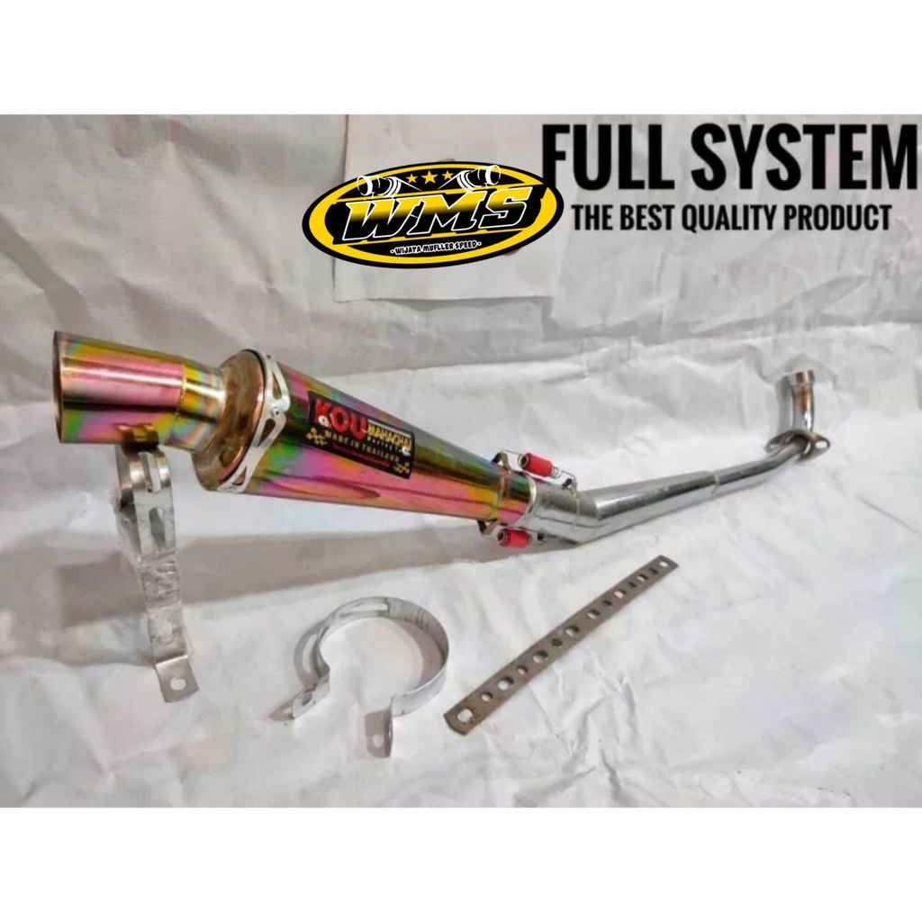 Knalpot racing Kou Mahachai Rainbow supra x 110/125/kharisma/blade/revo/jupiter/vega/smash/shogun/as