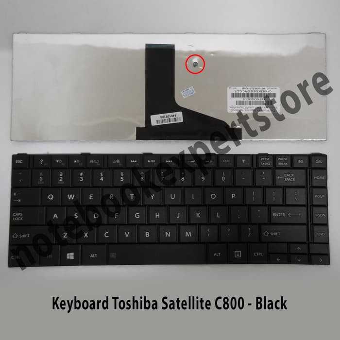 Keyboard Laptop Toshiba Satellite C800 - Black