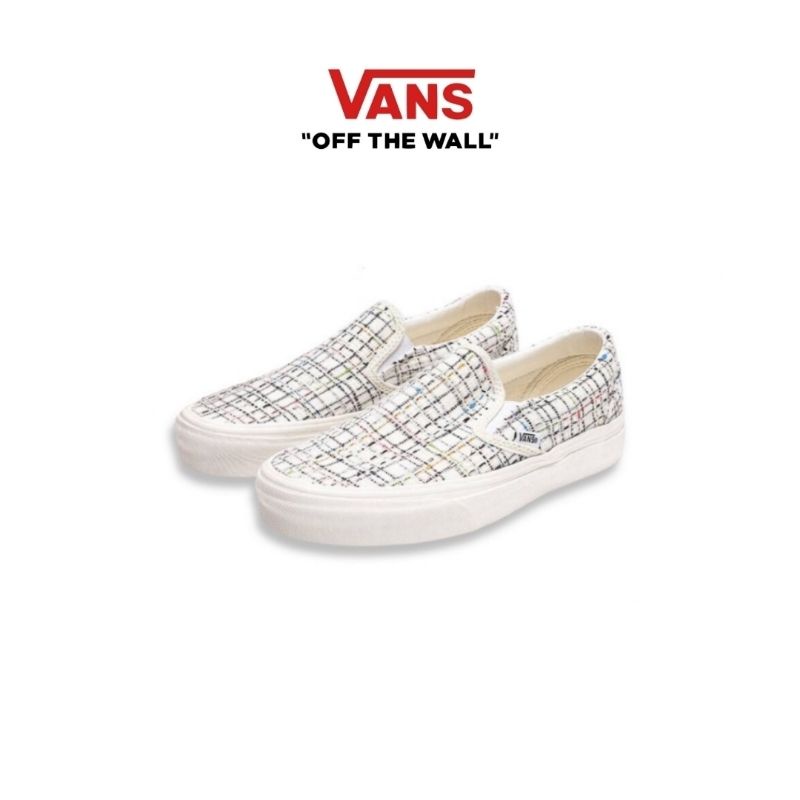 Vans Slip On Woven Plaid White Original