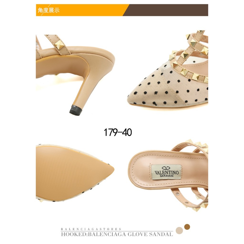 New Arrivall ! Top Best Seller ! Rockstud Heels Shoes Wanita #179-40