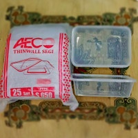 Thinwall aeco / Kotak makan plastik / food container persegi 650ml