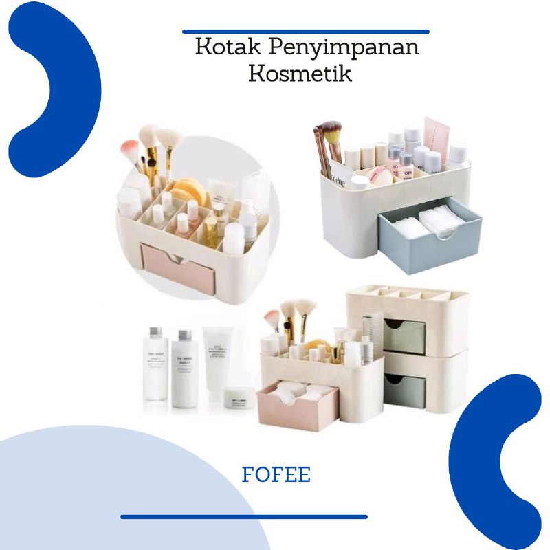 [IMPORT] - Kotak Penyimpanan Kosmetik Serbaguna PP 21.4×10.6×10.4cm// RAK KOSMETIK