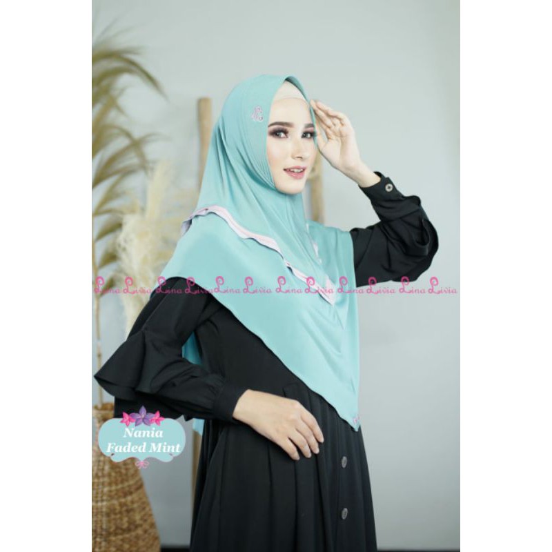 Nania by LinaLivia | Hijab Instan | Jilbab Instan | Jilbab Terlaris  |Jilbab Rebutan-Fanded Mint