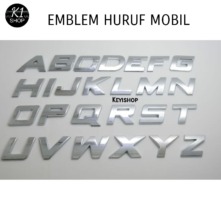 Emblem Mobil Huruf Original Logam Metal Asli New model High Quality