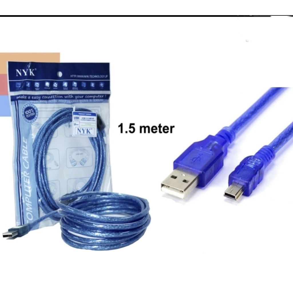 Kabel Mini USB charge Charger Stik Stick PS3 PSP PC Harddisk  NYK Biru Kabel Biru Kabel NYK Biru