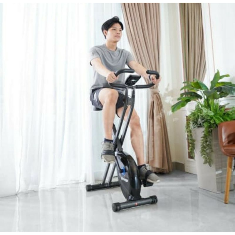 BERWYN SEPEDA STATIS LIPAT PORTABLE/ MAGNETIC BIKE/ FOLD BIKE GREY/ ALATGYM/ SEPEDA MALAS